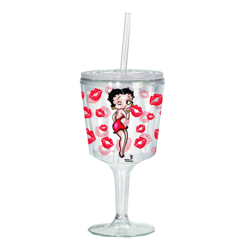 Betty Boop Kiss Insulated Goblet with Lid